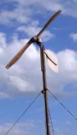 větrná elektrárna s popisovaným dynamkem realizovaná autorem před třemi roky