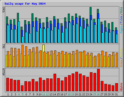 Daily usage for May 2024