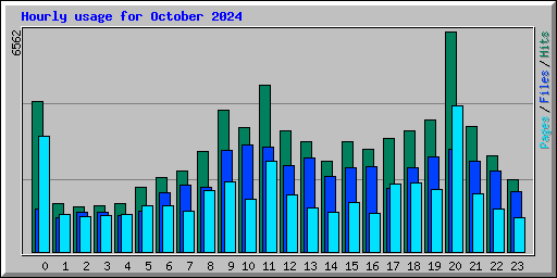 Hourly usage for October 2024