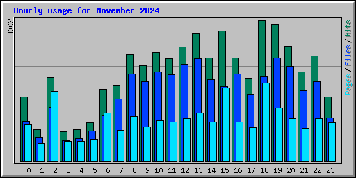 Hourly usage for November 2024