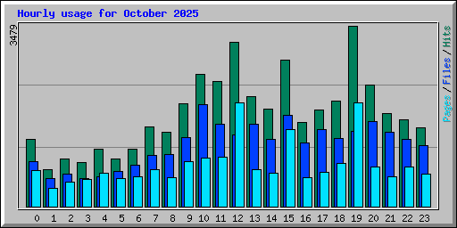 Hourly usage for October 2025