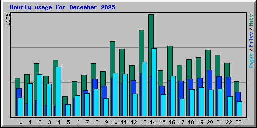 Hourly usage for December 2025