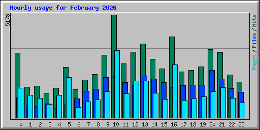 Hourly usage for February 2026