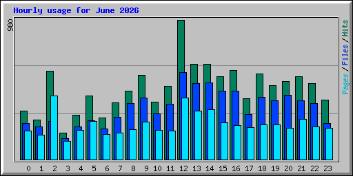 Hourly usage for June 2026