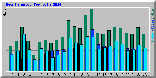 Hourly usage for July 2026